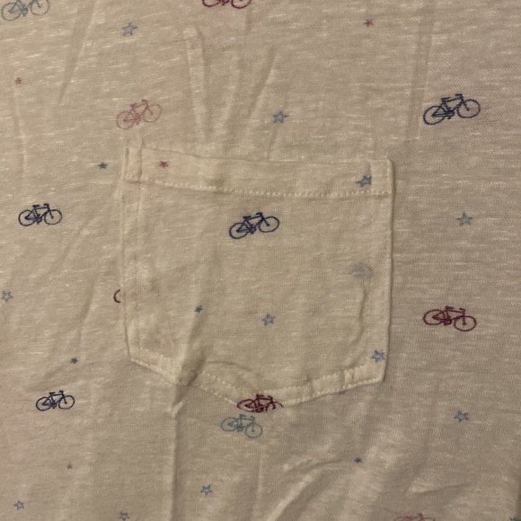 Rails white crop top w/ bicycle design - Picture 2 of 3